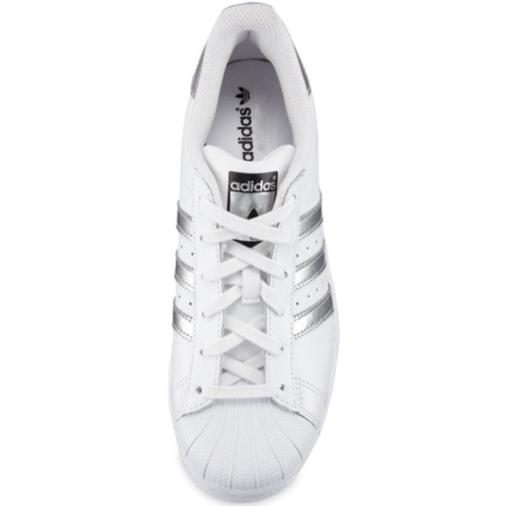 Adidas Silver Superstars Women Size 10 - Picture 2 of 8